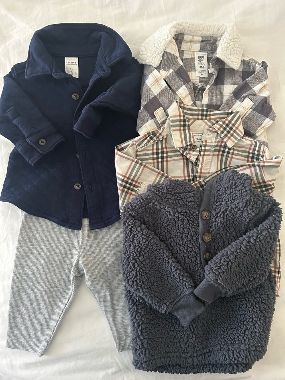 Bundle of Carter’s Just One You Baby Boy Fall or Winter Clothes 0-3 Months